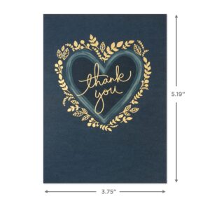 Hallmark Thank You Cards Assortment, Foil Hearts and Flowers (48 Thank You Notes and Envelopes)