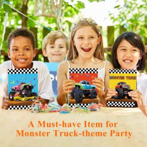 24pcs Monster Truck Goodie Bags Monster Truck Party Favors Monster Truck Treat Bags Monster Truck Birthday Party Supplies for Boys Monster Truck Party Decorations