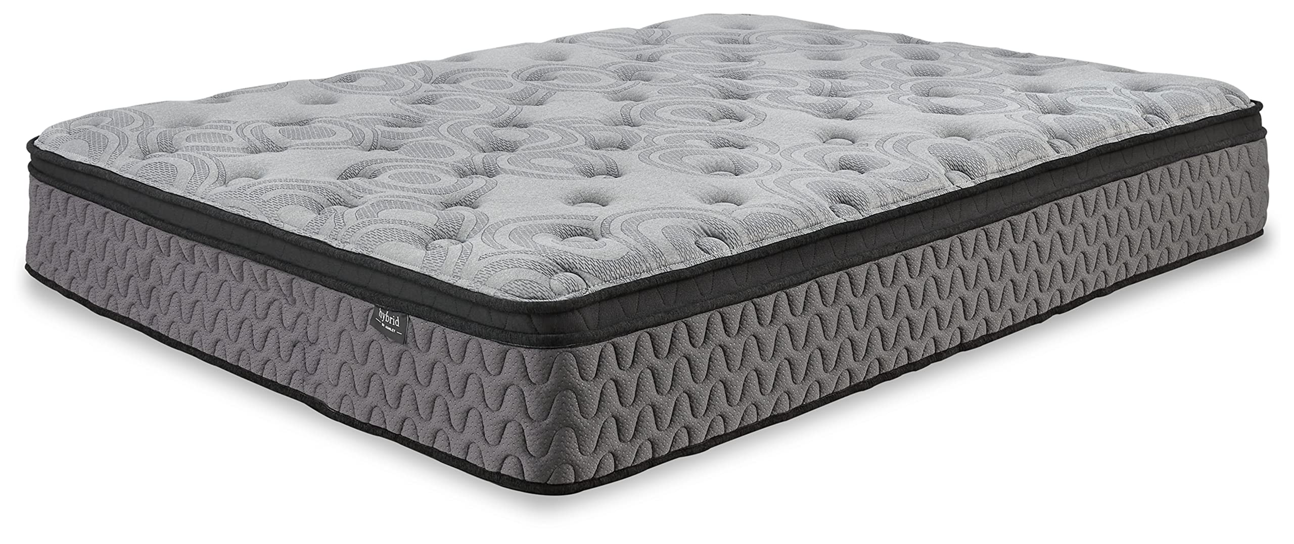 Signature Design by Ashley Full Size Augusta2 Mattress 12 Inch Euro Pillow Top Hybrid Mattress with Lumbar Support Gel Memory Foam