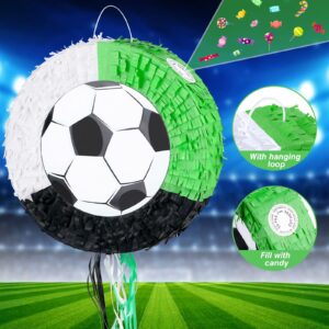 Deekin 3 Pcs Soccer Ball piñata Set Include piñata with Stick Eye Mask Soccer Ball piñata for Kids Music Science School Sports Bridal Shower Birthday Party Decorations Supplies