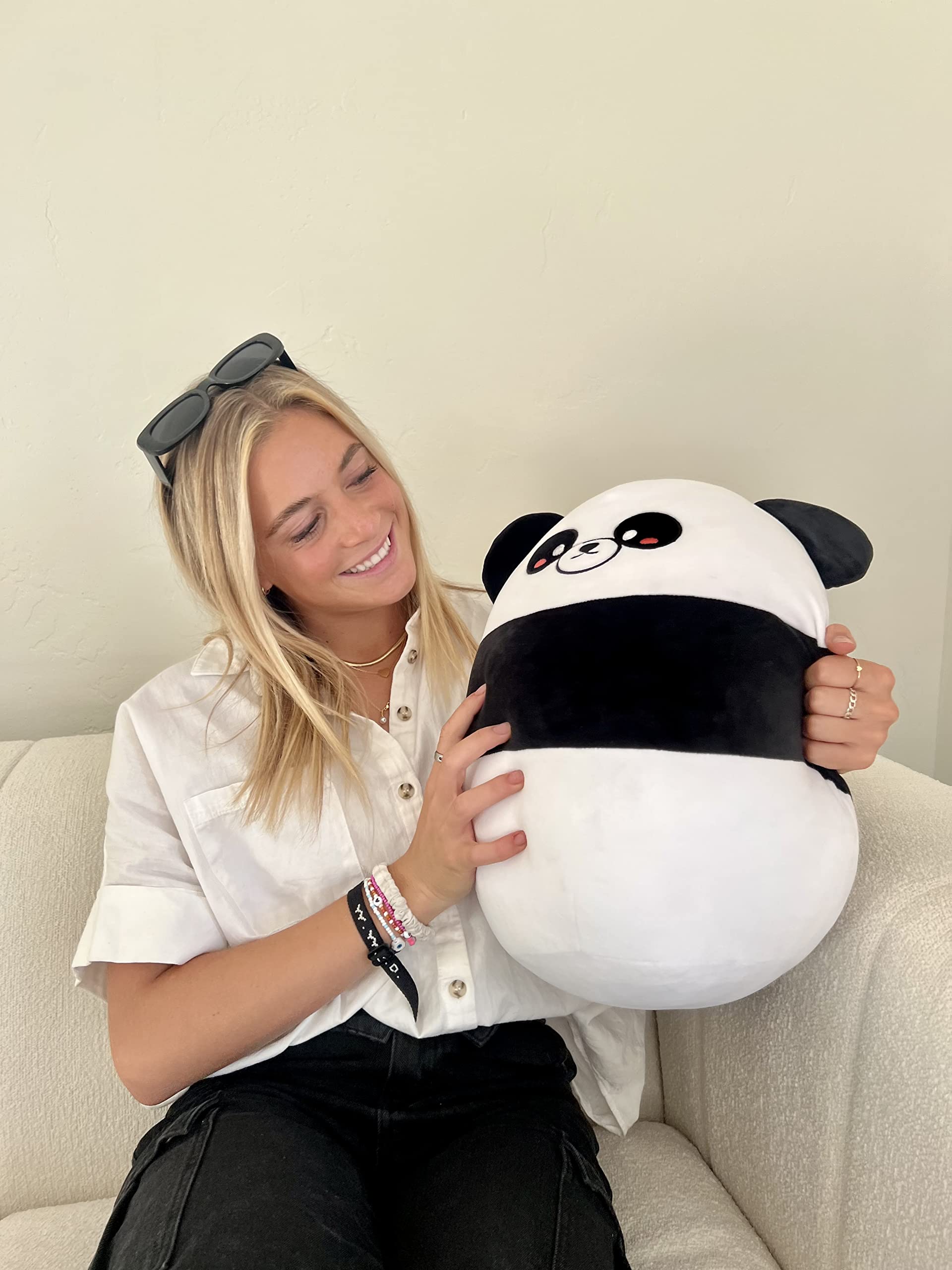 Snuggaboos Pepper The Panda - 17" Large Squish Plush Pillow - Super-Soft and Huggable Toy for All Ages