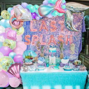 LaVenty 98 PCS Luxury Last Splash Balloons Mermaid Bachelorette Party Decorations Last Splash Bachelorette Party Decoration Mermaid Bridal Shower Party Supplies Last Splash Party Favors