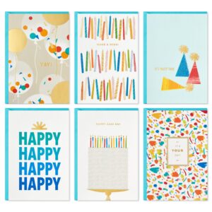 hallmark birthday cards assortment, 36 cards with envelopes (party time)