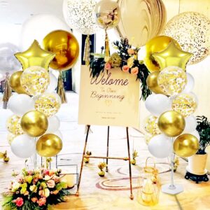 [Upgraded 16-Sticks] Elecrainbow 2 Sets 47" Tall Balloon Stand for Floor Table Centerpiece, Large Reusable Balloon Tree for Indoor Outdoor Baby Shower, Birthday, Wedding, Thanksgiving Party