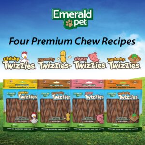 Emerald Pet Twizzies Dog Chews No Rawhide — Healthy and Tasty Rawhide Free Dog Chew Sticks — 100% Digestible, High Protein, Grain Free Dog Treats — Made in USA — Chicky, 6" Stick (6 Count/2 Pack)