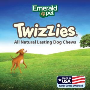 Emerald Pet Twizzies Dog Chews No Rawhide — Healthy and Tasty Rawhide Free Dog Chew Sticks — 100% Digestible, High Protein, Grain Free Dog Treats — Made in USA — Chicky, 6" Stick (6 Count/2 Pack)