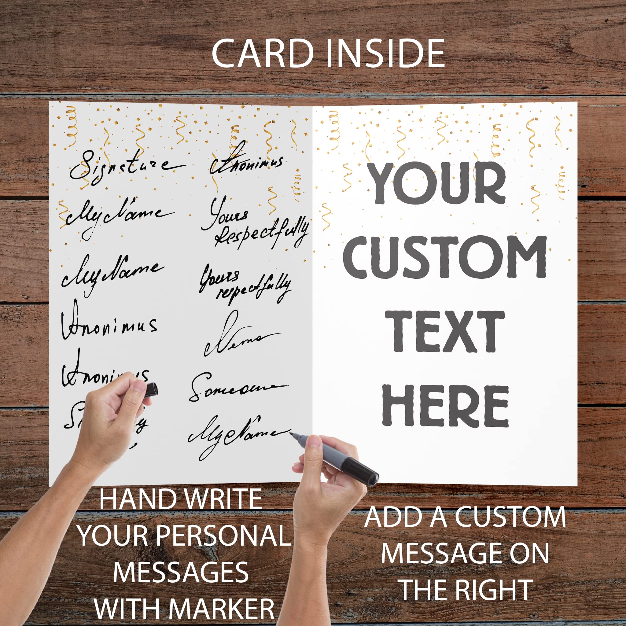 VictoryStore Jumbo 3 Foot Custom Happy 100th Birthday Card, Photo Birthday Card, Custom Inside Text 2 feet x 3 feet Card