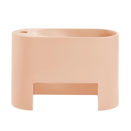 Terre 17.5" Right Side Faucet Wall-Mount Bathroom Sink in Pastel Peach