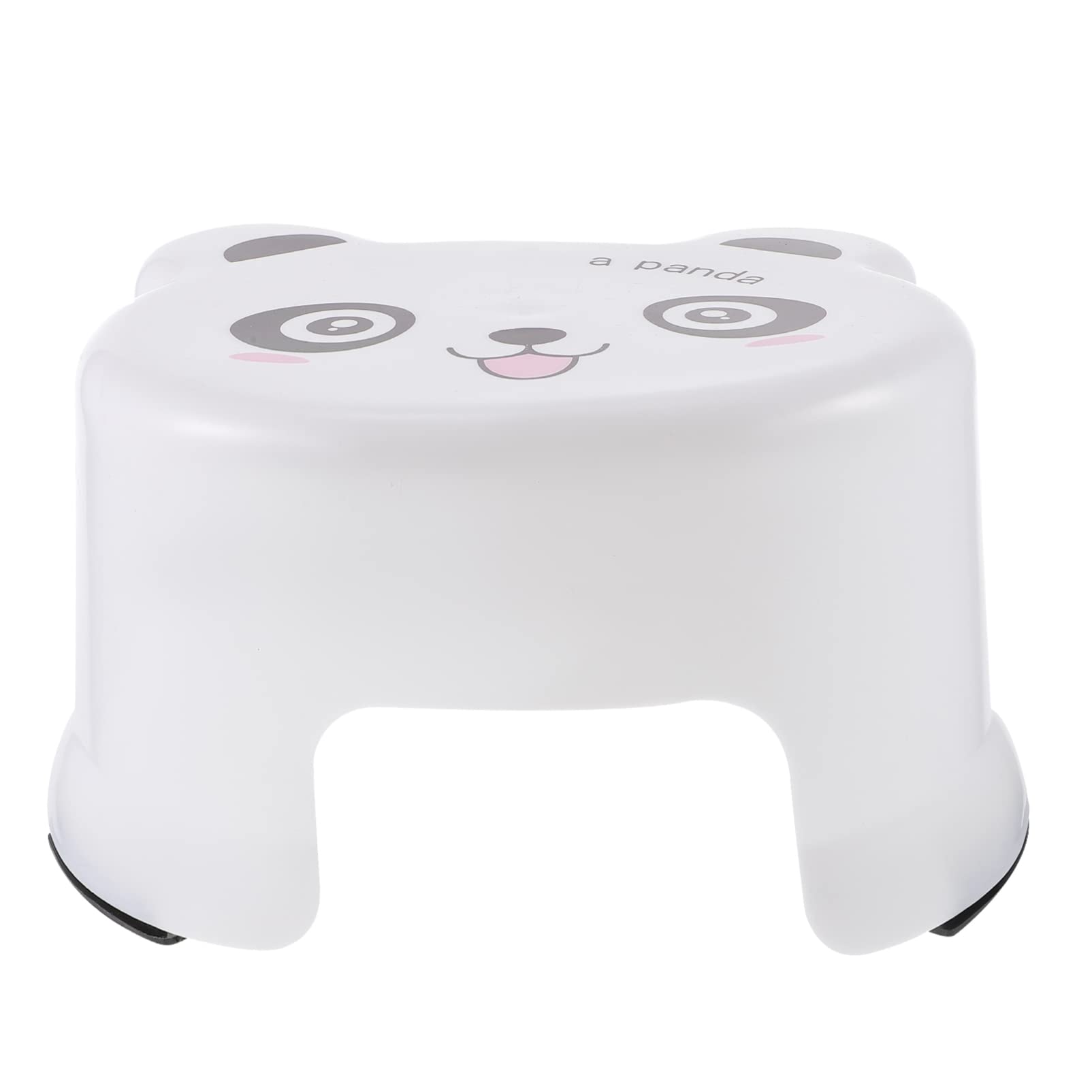 Toddmomy Anti- Skid Step Stool Kids Bathroom Stool Plastic Foot Stool Cartoon Step Stool for Living Room, Bathroom Non Slip Chairs （ White）