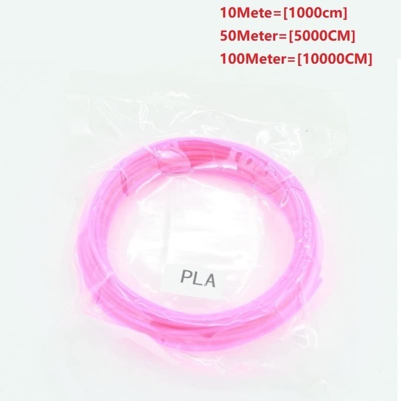 3D Printer consumables Upgraded Version PLA 1.75mm Ingredients Printing Pen consumables 5/10/20/50meter1kg (Color : A12034 Pink, Size : 10Meter)