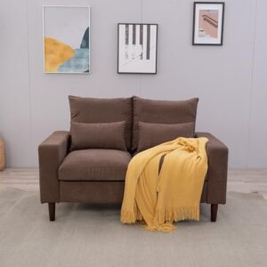 Panana Sofa Set for Living Room (Brown, Love Seat)