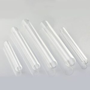 High Temperature Heating Quartz Glass Test Tube Laboratory Transparent Heating Glass Tube (25-150mm(5))