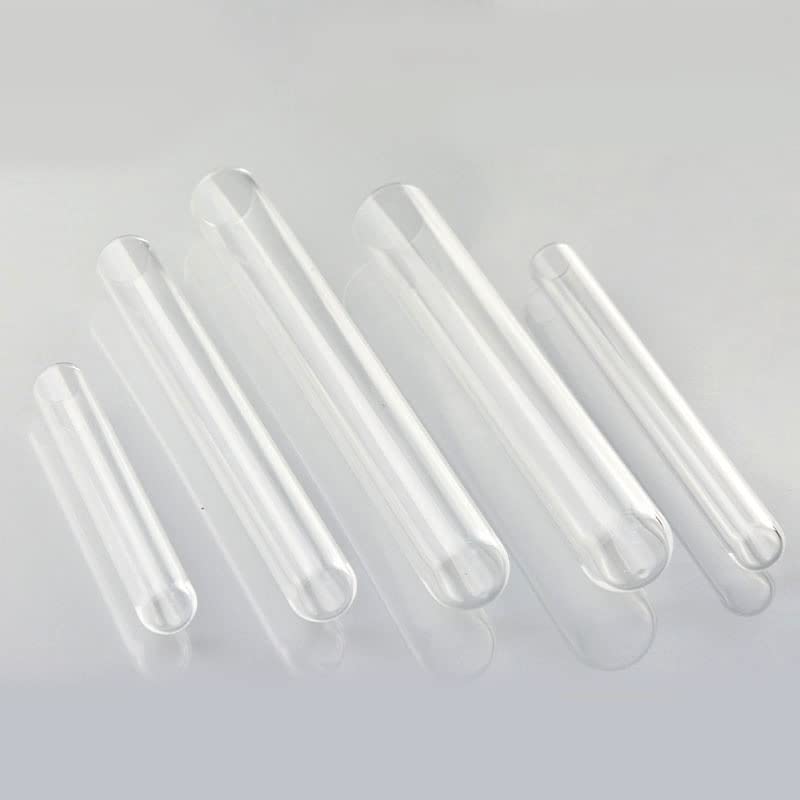 High Temperature Heating Quartz Glass Test Tube Laboratory Transparent Heating Glass Tube (25-150mm(5))