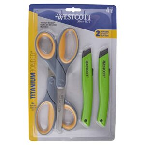 westcott 8" titanium bonded scissor ceramic cutter 4pk (17994)