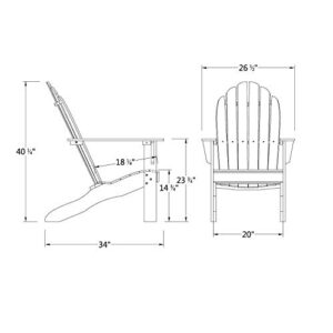 Cambridge Casual Solid Wood 2 Pieces Magnolia Adirondack Chair with Tray Table, Natural Brown