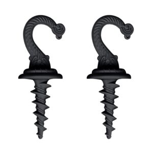 diplambr swag driller hooks heavy duty swag hook ceiling hook wall hook indoor outdoor for hanging plants chandelier etc. (2, black)