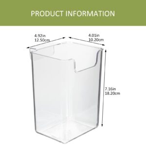 Clear Office Trash Cans Small Waste Bin Cabinet Hanging Trash Can Clear Container Plastic Waste Paper Container for Bathroom Kitchen Office