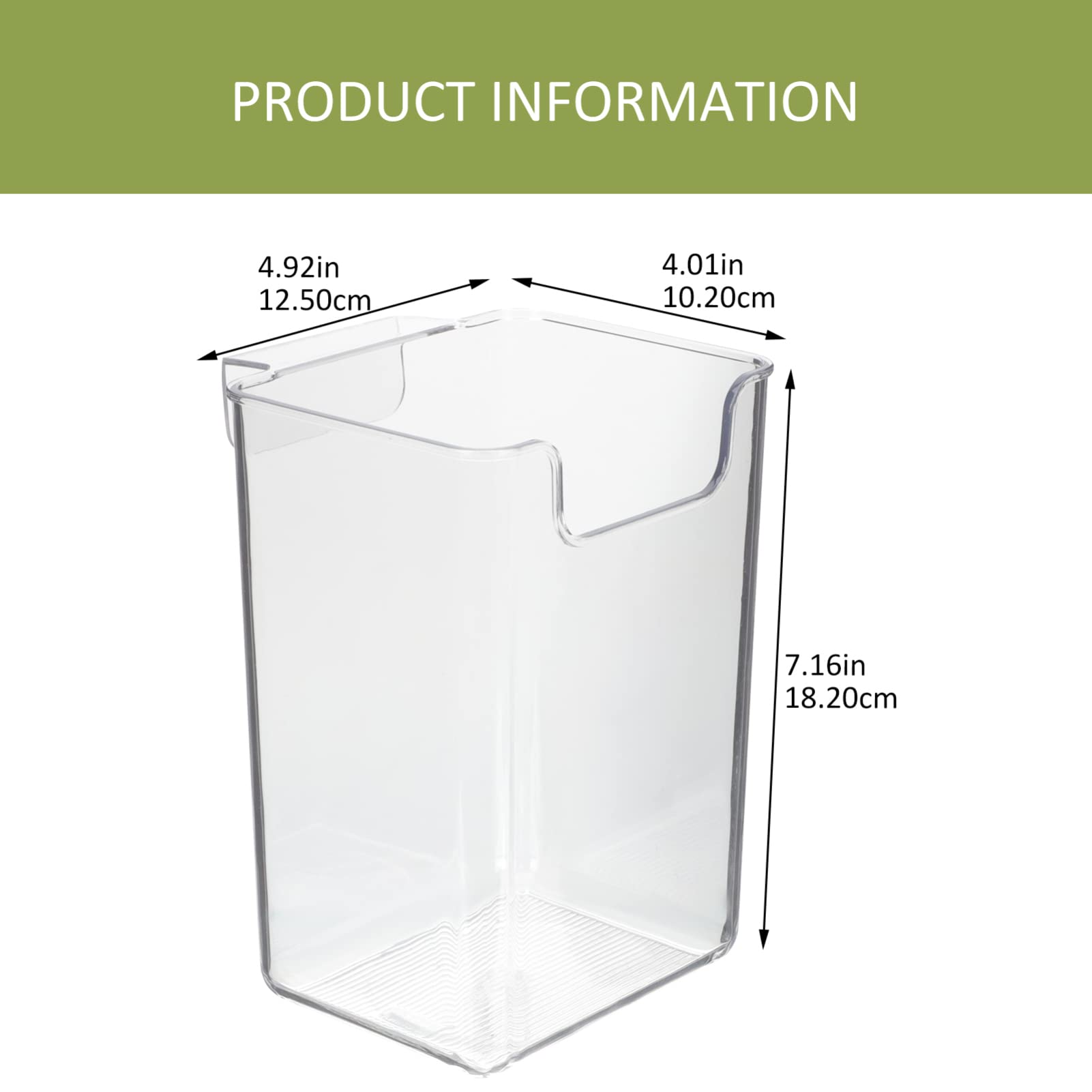 Clear Office Trash Cans Small Waste Bin Cabinet Hanging Trash Can Clear Container Plastic Waste Paper Container for Bathroom Kitchen Office