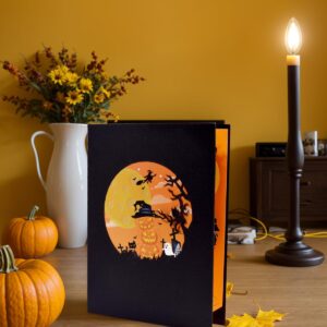 Magic Ants Halloween Pop Up Card - 3D Greeting Card, Happy Halloween Card, Pumpkin Card,Pop Up Spook Pumpkin Card,Pop Up Gift Cards,Popup Birthday Card for Best Friend,with Envelope