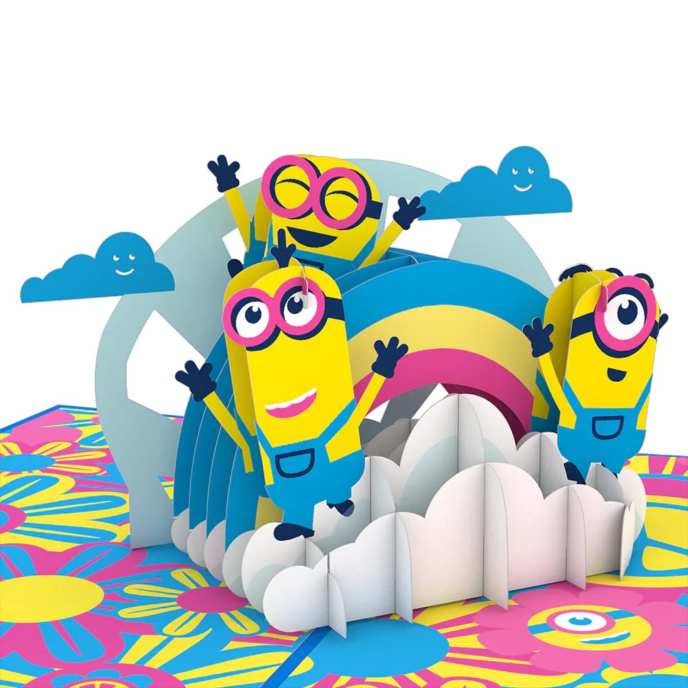 Lovepop Groovy Minions Pop Up Birthday Card 5 x 7” – Birthday Card for Son or Daughter – 3D Pop-Up Greeting Card, Funny Birthday Card for Kids