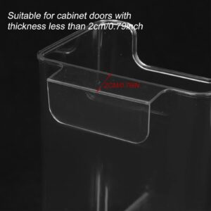 Clear Office Trash Cans Small Waste Bin Cabinet Hanging Trash Can Clear Container Plastic Waste Paper Container for Bathroom Kitchen Office