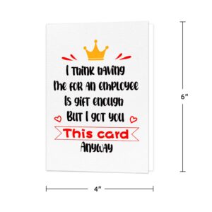 PETCEE Funny Boss Day Card for Women Men Boss Day Gifts Card for Boss from Employee Bosses Day Greeting Card for Lady Boss Her Him, National Boss's Day Gift Ideas Christmas Birthday Gifts for Male Female Boss Manager