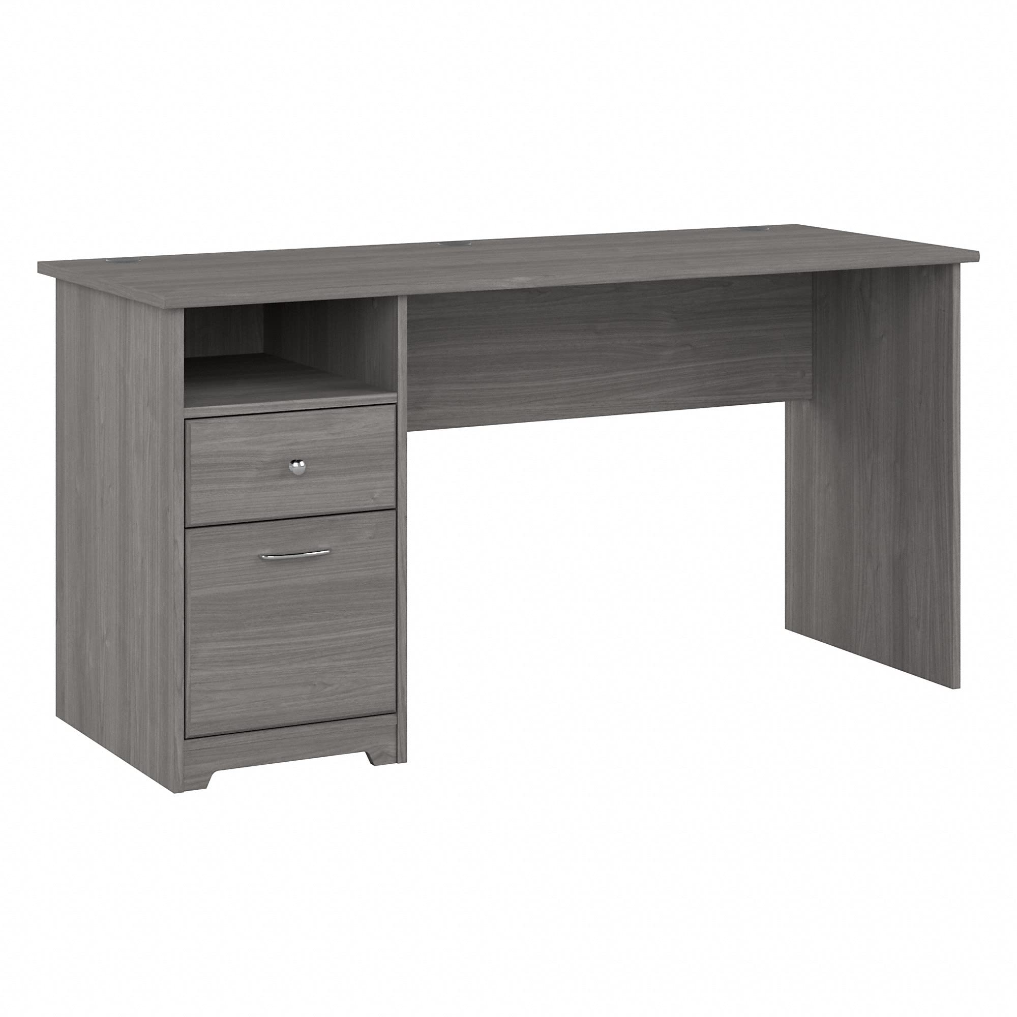 Bush Furniture Cabot 60W Computer Desk with Drawers in Modern Gray, Workstation and File Storage, Desktop with Organization Solutions for Home Office