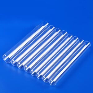 High Temperature Heating Quartz Glass Test Tube Laboratory Transparent Heating Glass Tube (25-150mm(5))