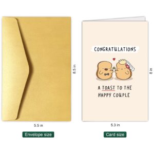 Funny Wedding Pun Card, Cute Congrats Engagement Card for Couple, Bridal Shower Card, Bachelor Party, A Toast To The Happy Couple