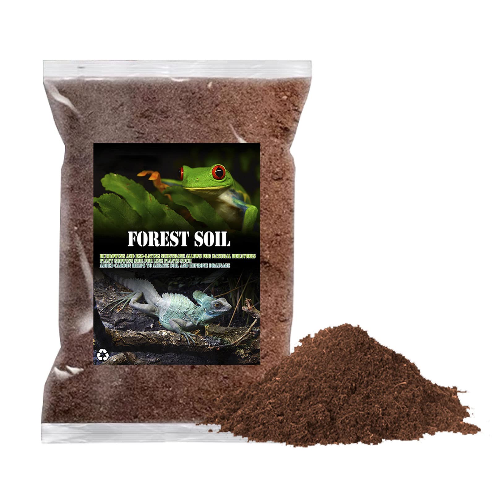 BNOSDM Reptile Soil Substrate Fluffy Small-Strand Reptile Substrate and Snake Bedding Clean Natural Terrarium Bedding for Lizards Snakes Tortoises Tarantulas