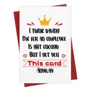 petcee funny boss day card for women men boss day gifts card for boss from employee bosses day greeting card for lady boss her him, national boss's day gift ideas christmas birthday gifts for male female boss manager