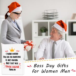 PETCEE Funny Boss Day Card for Women Men Boss Day Gifts Card for Boss from Employee Bosses Day Greeting Card for Lady Boss Her Him, National Boss's Day Gift Ideas Christmas Birthday Gifts for Male Female Boss Manager