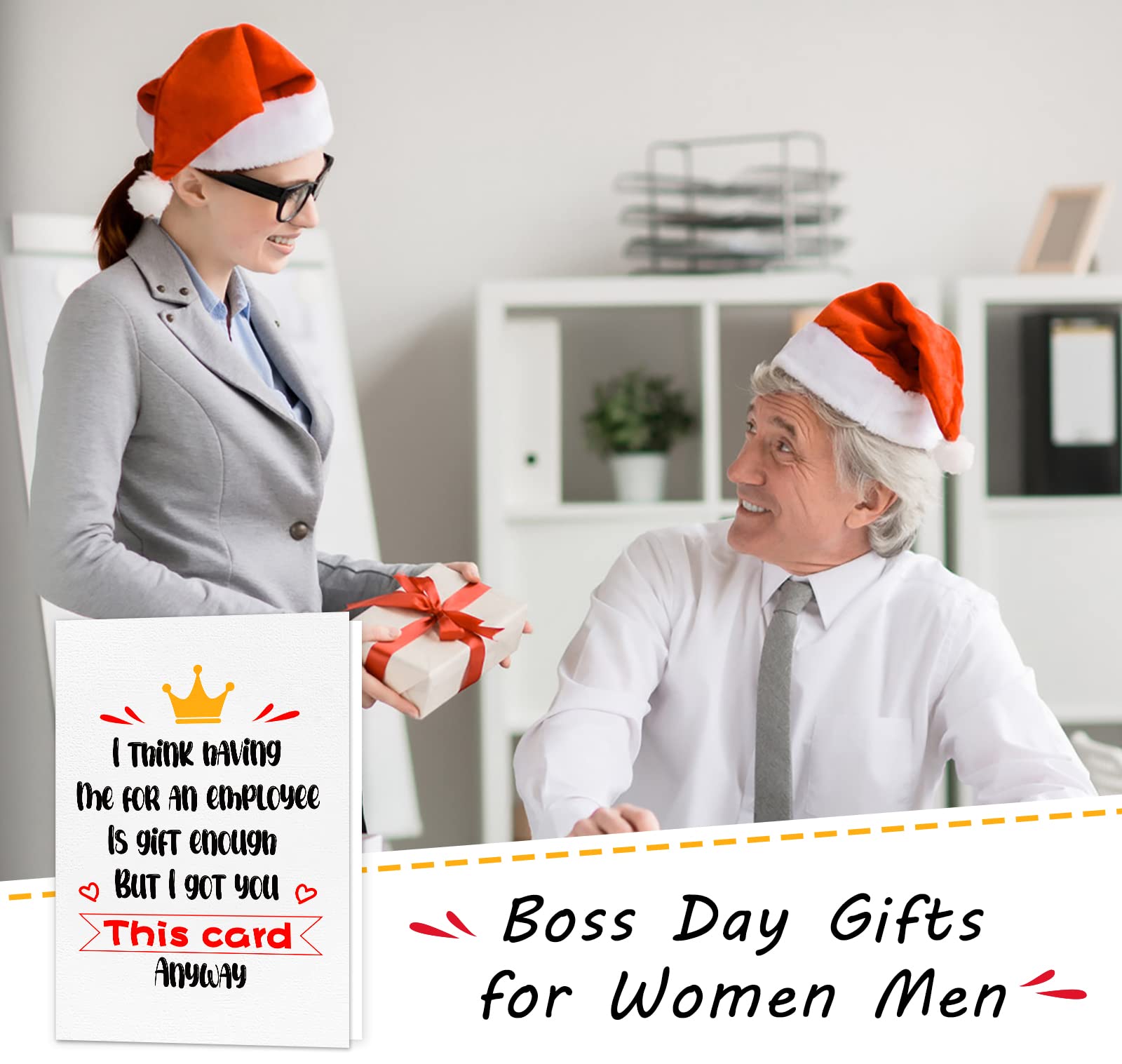 PETCEE Funny Boss Day Card for Women Men Boss Day Gifts Card for Boss from Employee Bosses Day Greeting Card for Lady Boss Her Him, National Boss's Day Gift Ideas Christmas Birthday Gifts for Male Female Boss Manager