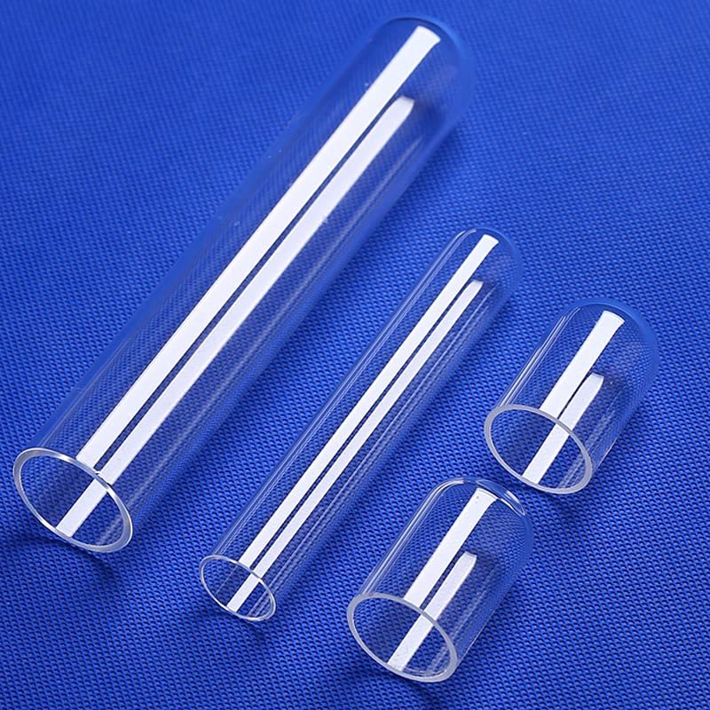 High Temperature Heating Quartz Glass Test Tube Laboratory Transparent Heating Glass Tube (25-150mm(5))