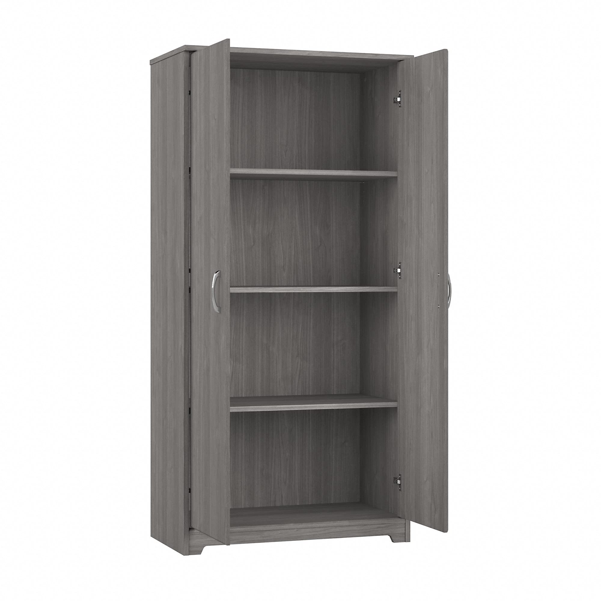 Bush Furniture Cabot Tall Storage Cabinet with Doors, Modern Gray