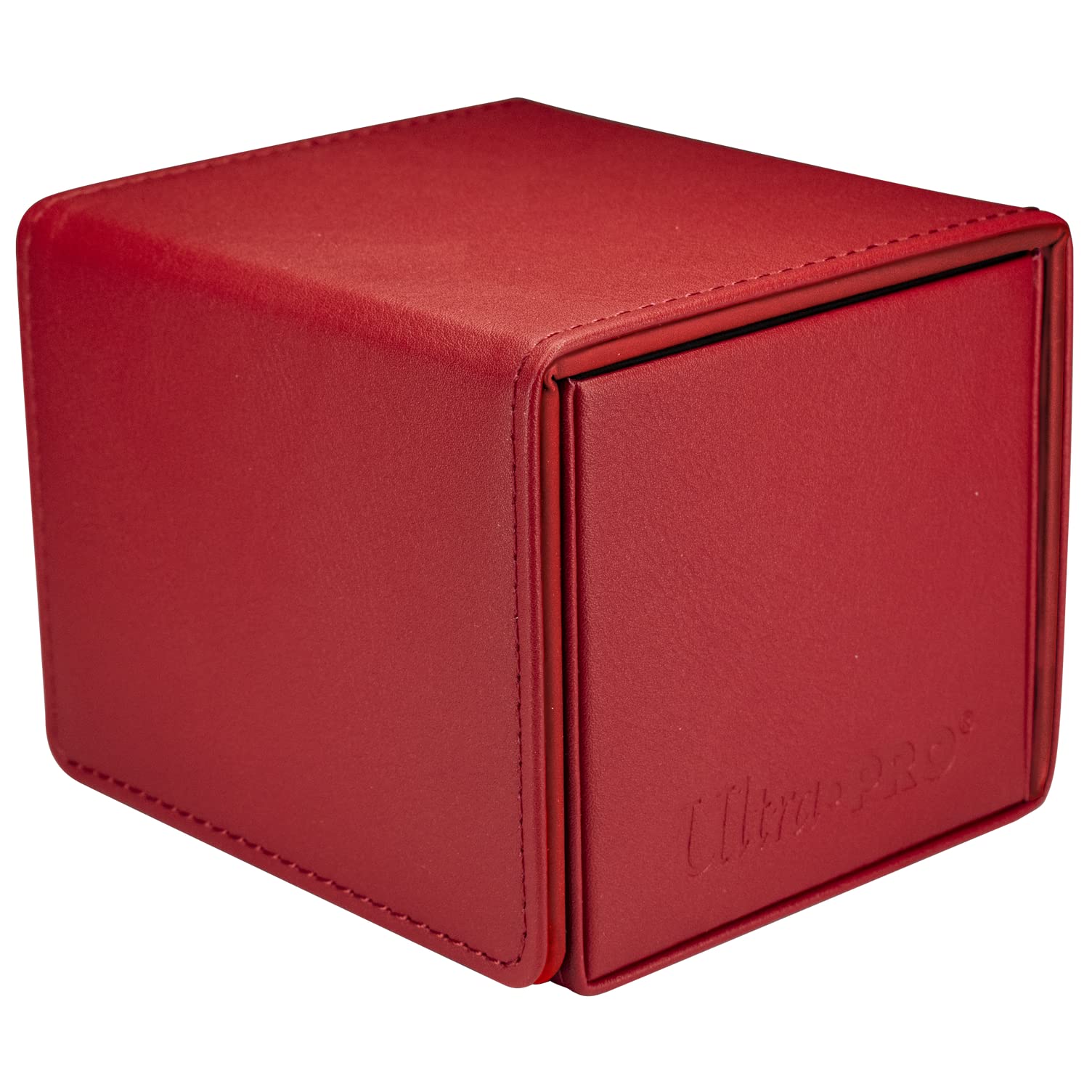 Ultra Pro - Vivid Alcove Edge Deck Box (Red) - Stores & Protects Up To 100 Standard Size Collectible Cards, Baseball Cards, Gaming Cards, Sports Cards or Any Standard Size Cards In Your Collection