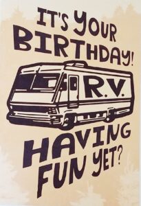 greeting card rv camper themed happy birthday wherever the day takes you enjoy