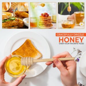 10 Pcs Honey Dipper Sticks - 6 Inch Wooden Honeycomb Sticks, Honey Stirrer Stick For Honey Jar Dispense Drizzle Honey and Wedding Party Favors Gift