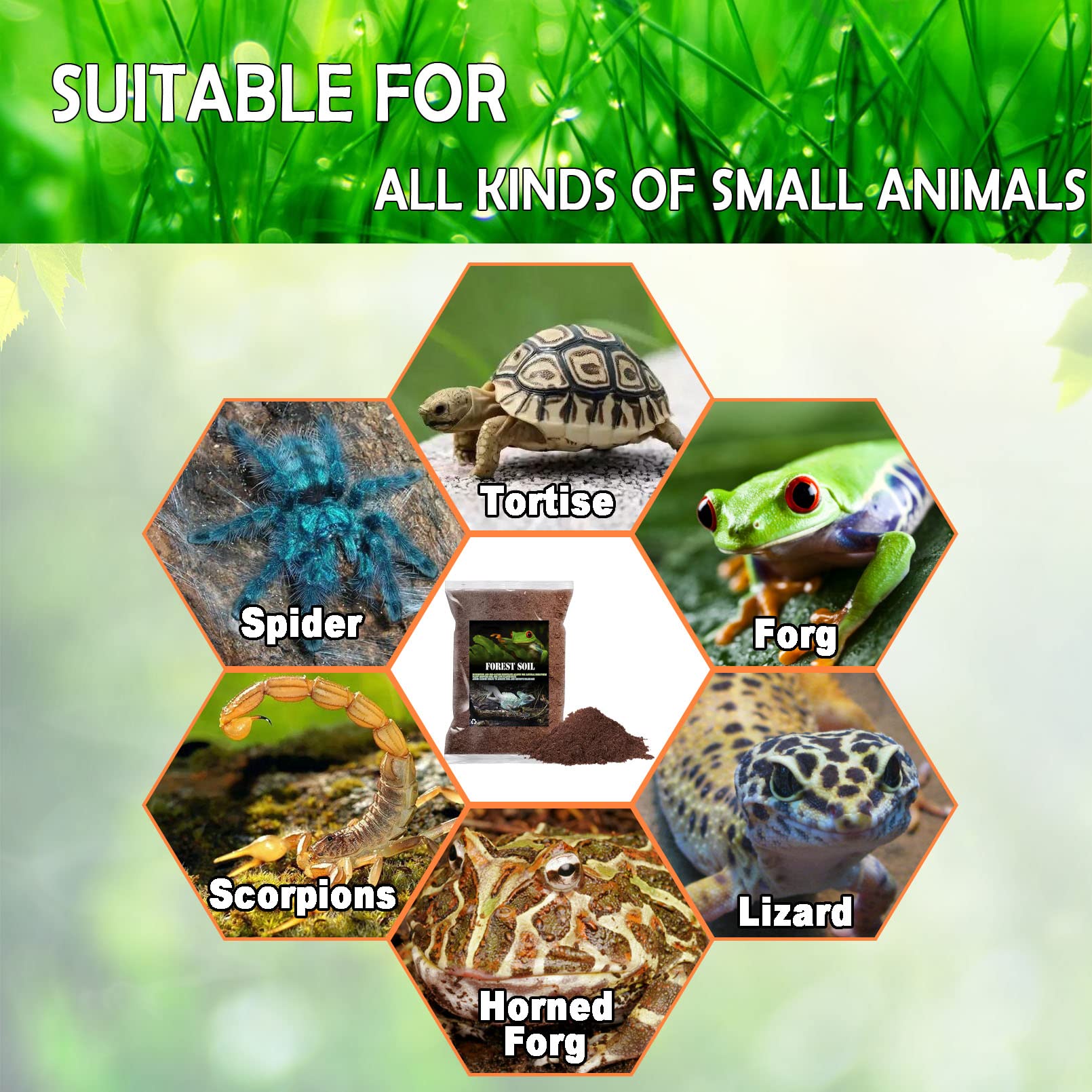 BNOSDM Reptile Soil Substrate Fluffy Small-Strand Reptile Substrate and Snake Bedding Clean Natural Terrarium Bedding for Lizards Snakes Tortoises Tarantulas