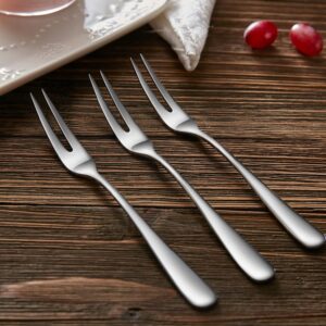 KEAWELL Premium 6-Piece 5.7" Louise Fruit Forks, 18/10 Stainless Steel, Dishwasher Safe