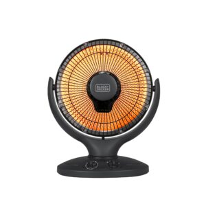 BLACK+DECKER Portable Heater for Rooms up to 161 Sq. Ft., Oscillating Space Heater & Heater for Bedroom with Overheat Protection, Small Heater with Timer & Manual Controls