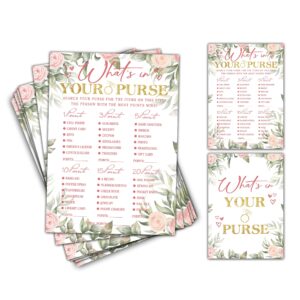 eyouyeqi bridal shower games -bachelorette wedding party game - boho floral greenery bachelorette/engagement party supplies activities - pack of 30 game cards (a12)