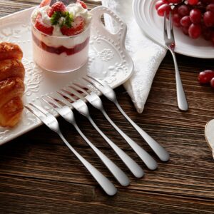 KEAWELL Premium 6-Piece 5.7" Louise Fruit Forks, 18/10 Stainless Steel, Dishwasher Safe