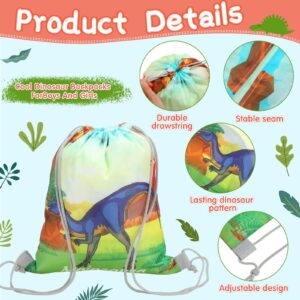 40 Pack Dinosaur Party Supplies Favor Drawstring Bags for Kids Birthday Gift Bags Dino Theme Party Favor Bags Dino Backpack Bag Treat Goodie Candy Bags for Boy Girl Baby Shower School Travel, 20 Style