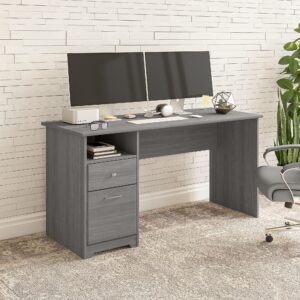 Bush Furniture Cabot 60W Computer Desk with Drawers in Modern Gray, Workstation and File Storage, Desktop with Organization Solutions for Home Office