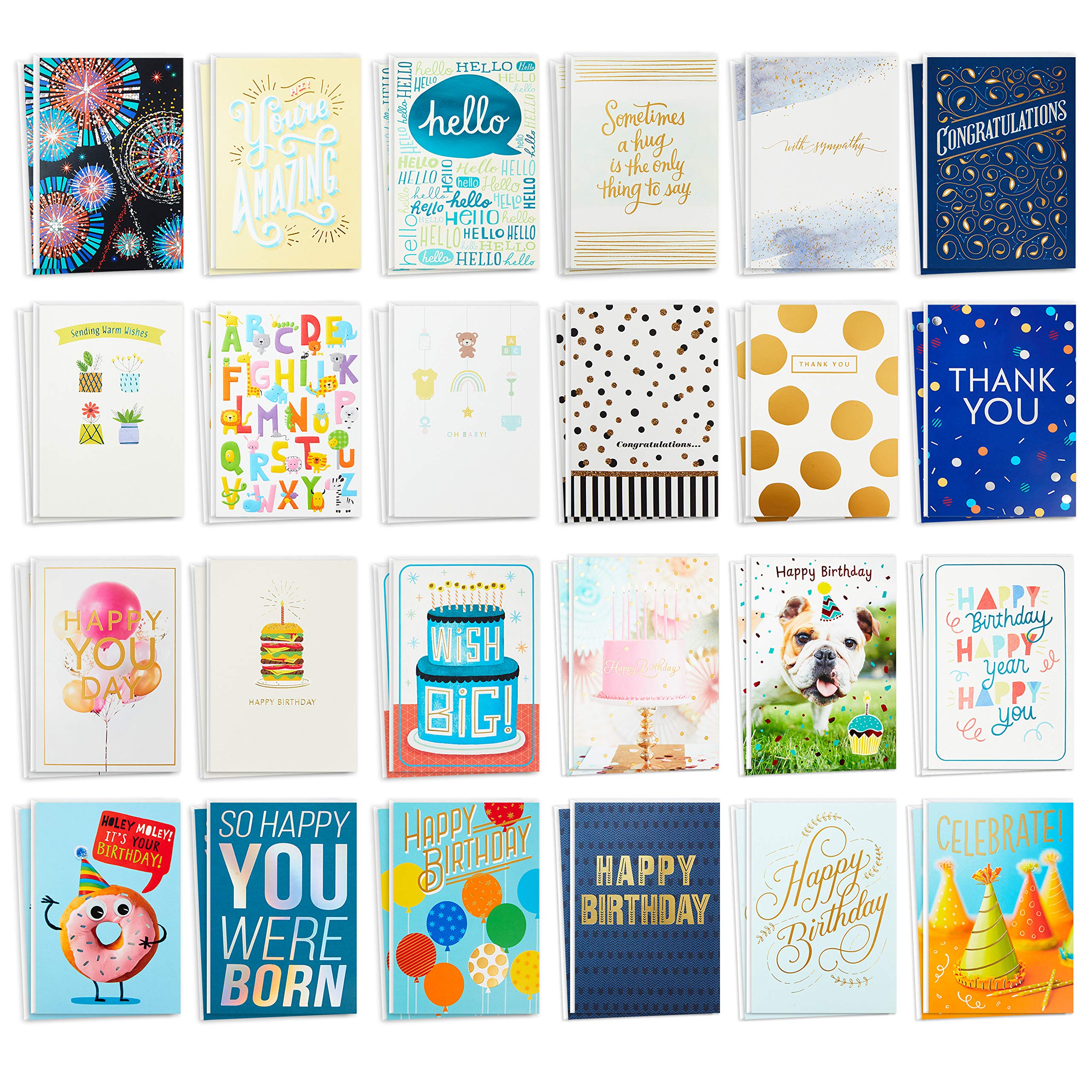 Hallmark All Occasion and Birthday Greeting Cards Assortment (60 Cards and Envelopes) | Hallmark