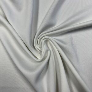 neoprene scuba techno polyester spandex 4 way stretch knit fabric white color