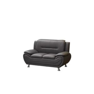 Kingway Furniture Ashely Faux Leather Living Room Loveseat - Gray