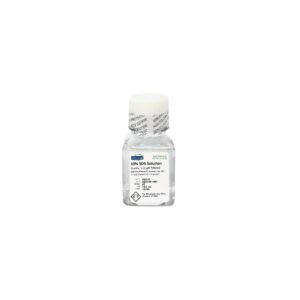 10% sodium dodecyl sulfate (sds) solution - dnase/rnase/protease free sds in autoclaved 18.2 ohm deionized water - 125ml