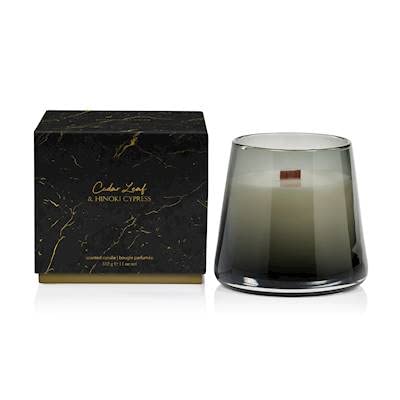 Zodax Cedar Leaf and HINOKI Cypress Apothecary Guild 11 oz Scented Candle - 4 inch